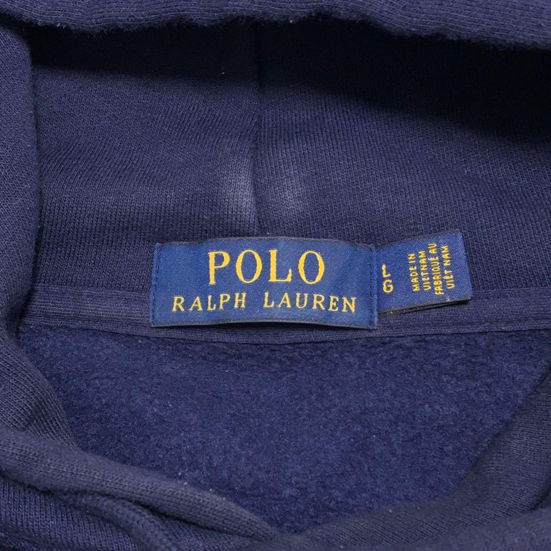 ポロ ラルフローレン ビッグポニー刺繍 プルオーバー パーカー ネイビー L