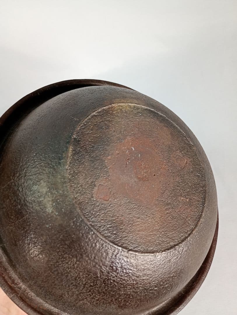 茶道具】真形羽釜 菊池政光造 茶釜 釜367