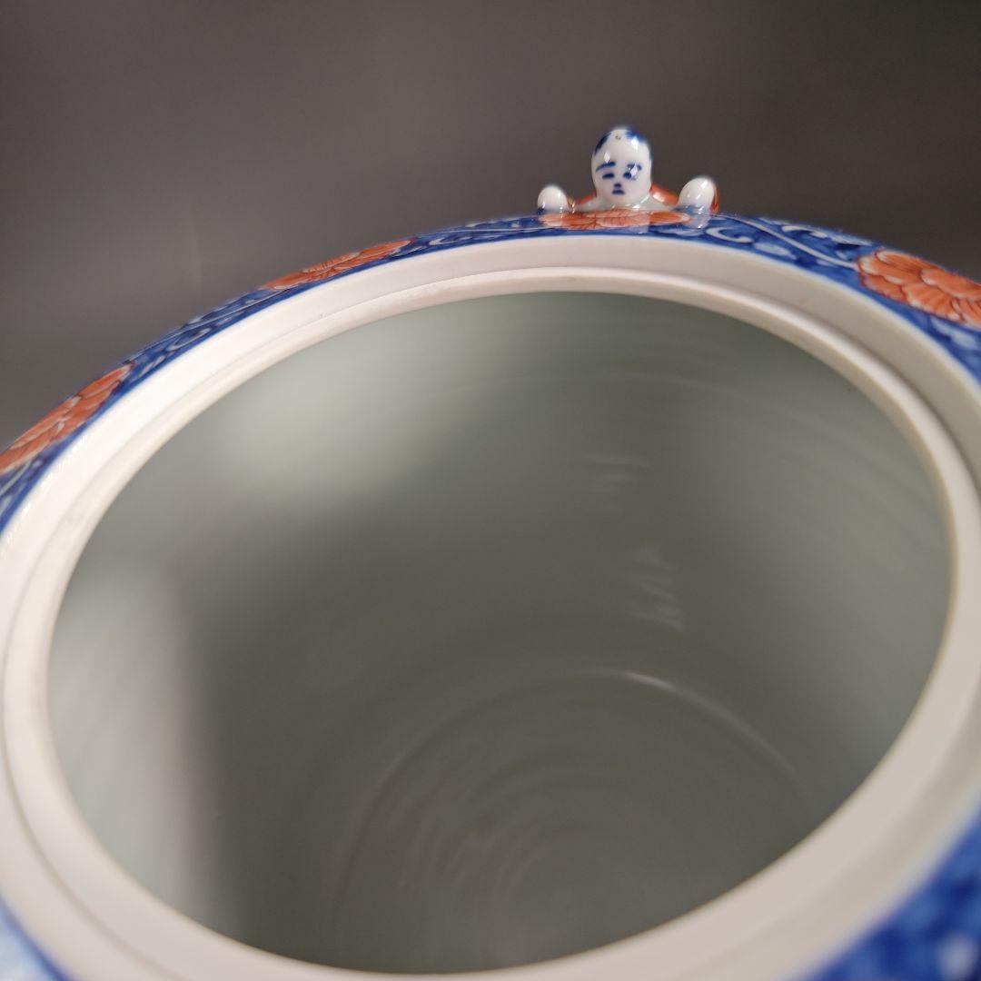 イ888 水指『平安 高野昭阿弥造』『色絵 二閑人 水指 共箱』