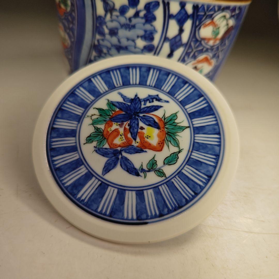 イ888 水指『平安 高野昭阿弥造』『色絵 二閑人 水指 共箱』