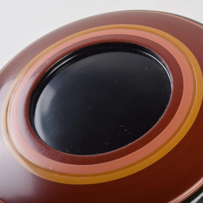 茶道具　中村香鳳作　独楽塗　香合　共箱　V　8566