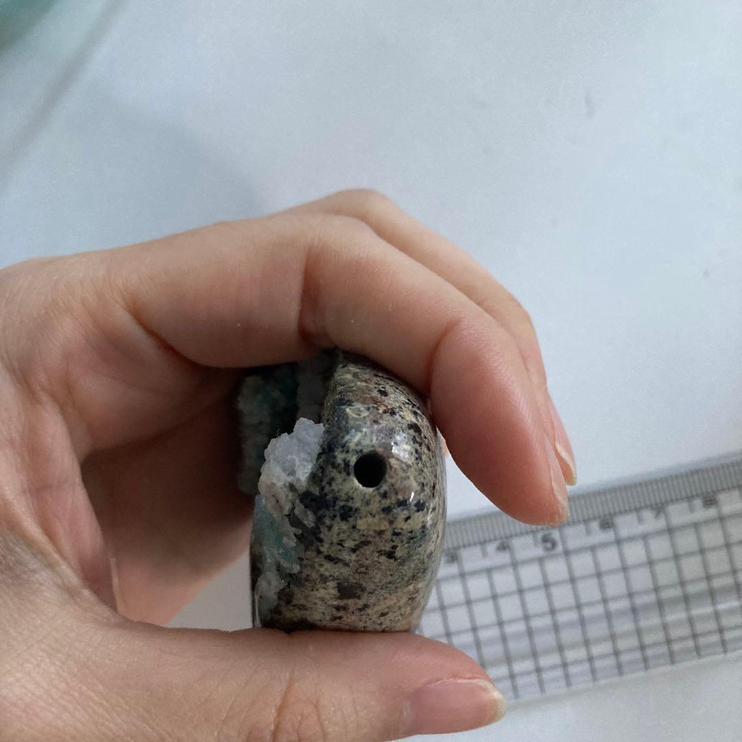 ドゥルージークリソコラ結晶 アマゾナイトシリカブレス クリソコララフ