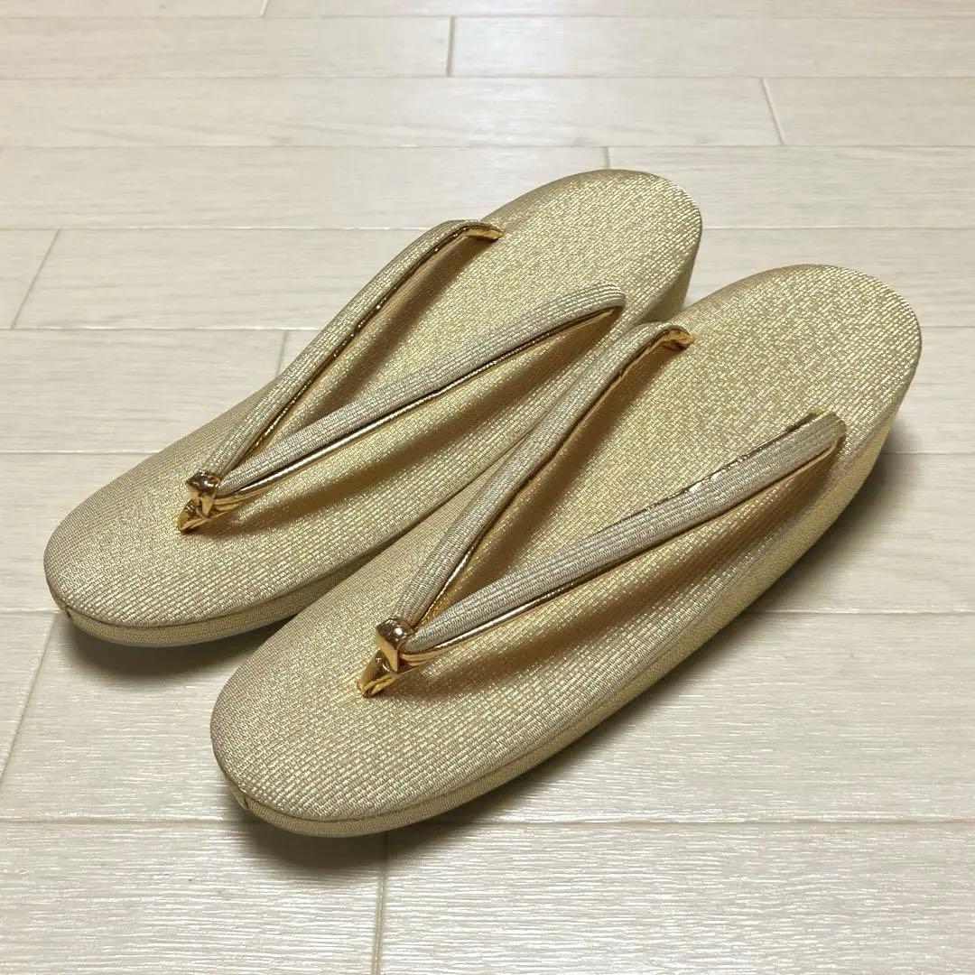 《未使用》草履バッグセット　礼装　ゴールド