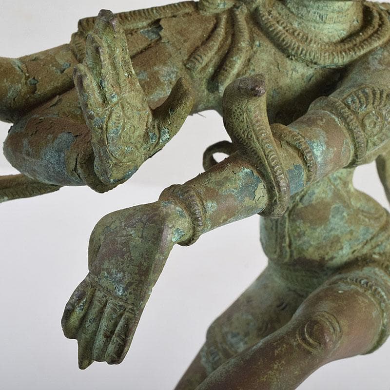 仏教美術 古銅青銅 シヴァ神像 ダンシングシヴァ神 置物 V R9386H 美術