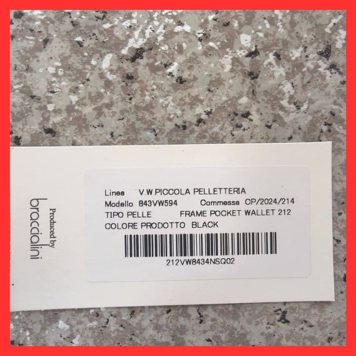 【新品未使用】ヴィヴィアンウエストウッド二つ折り財布　843VW594　ブラック