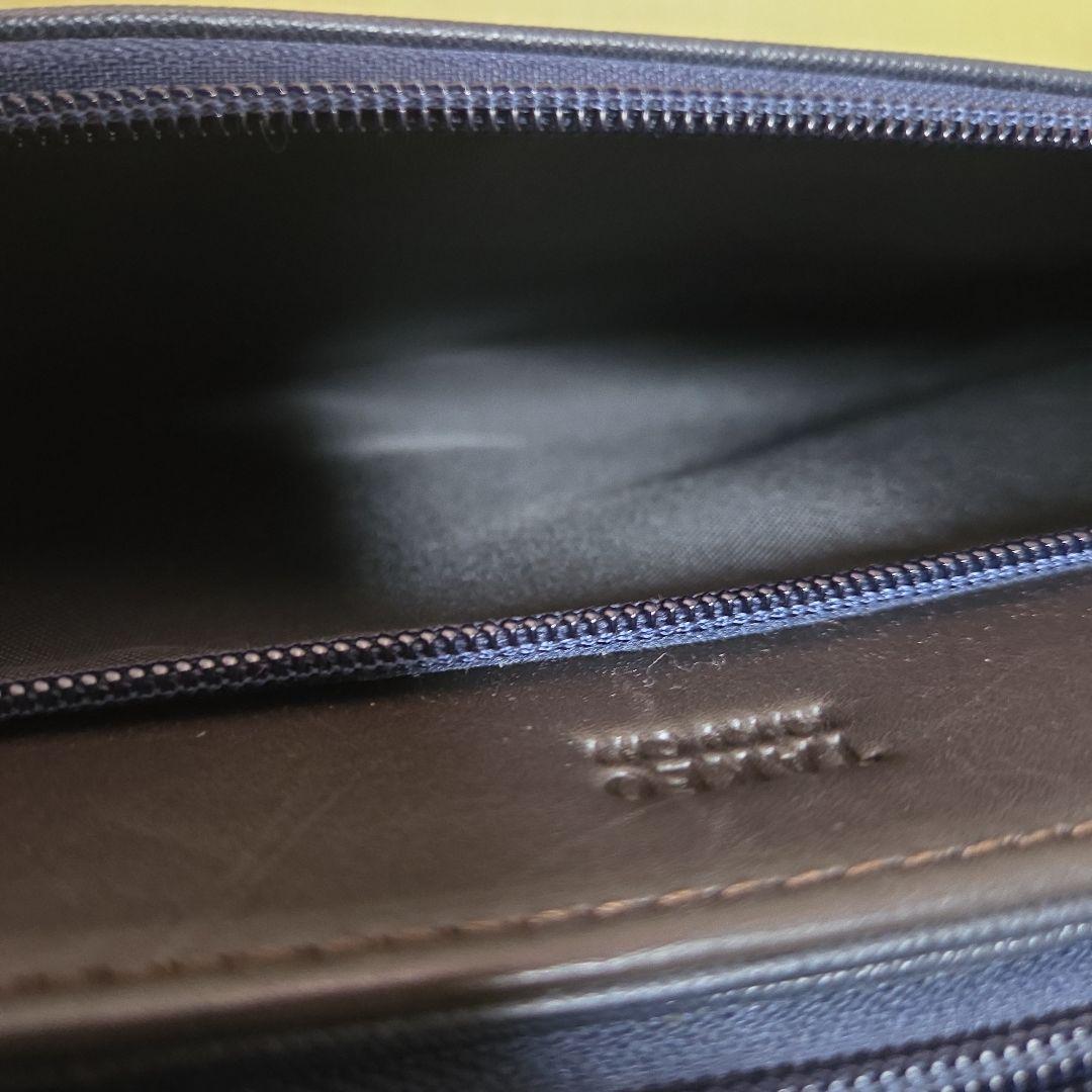 タケオキクチ ビジネスバッグ ダークブルー レザー A4 2WAY