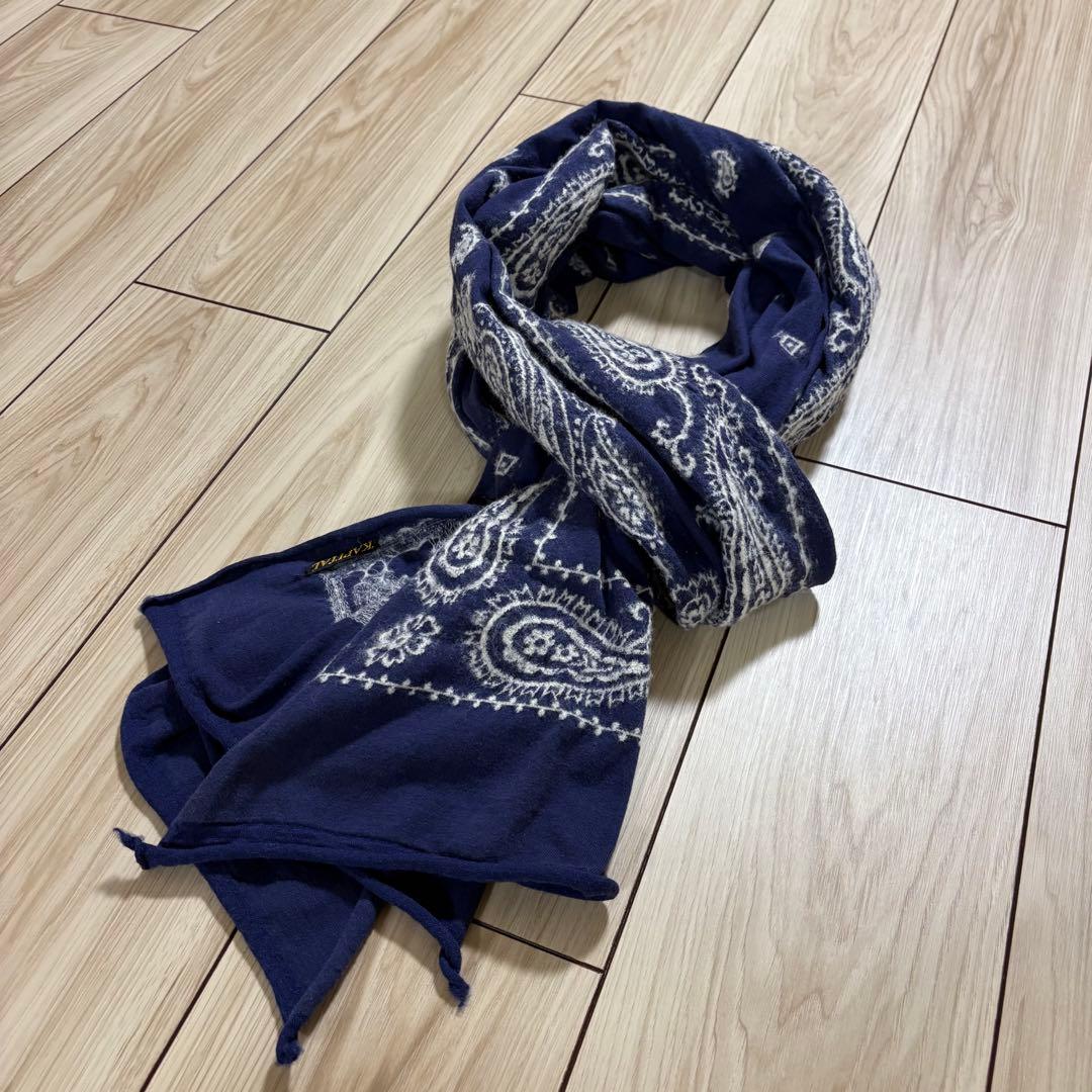 キャピタル KAPITAL 縮絨ウール ペイズリー柄 ストール マフラー 大判