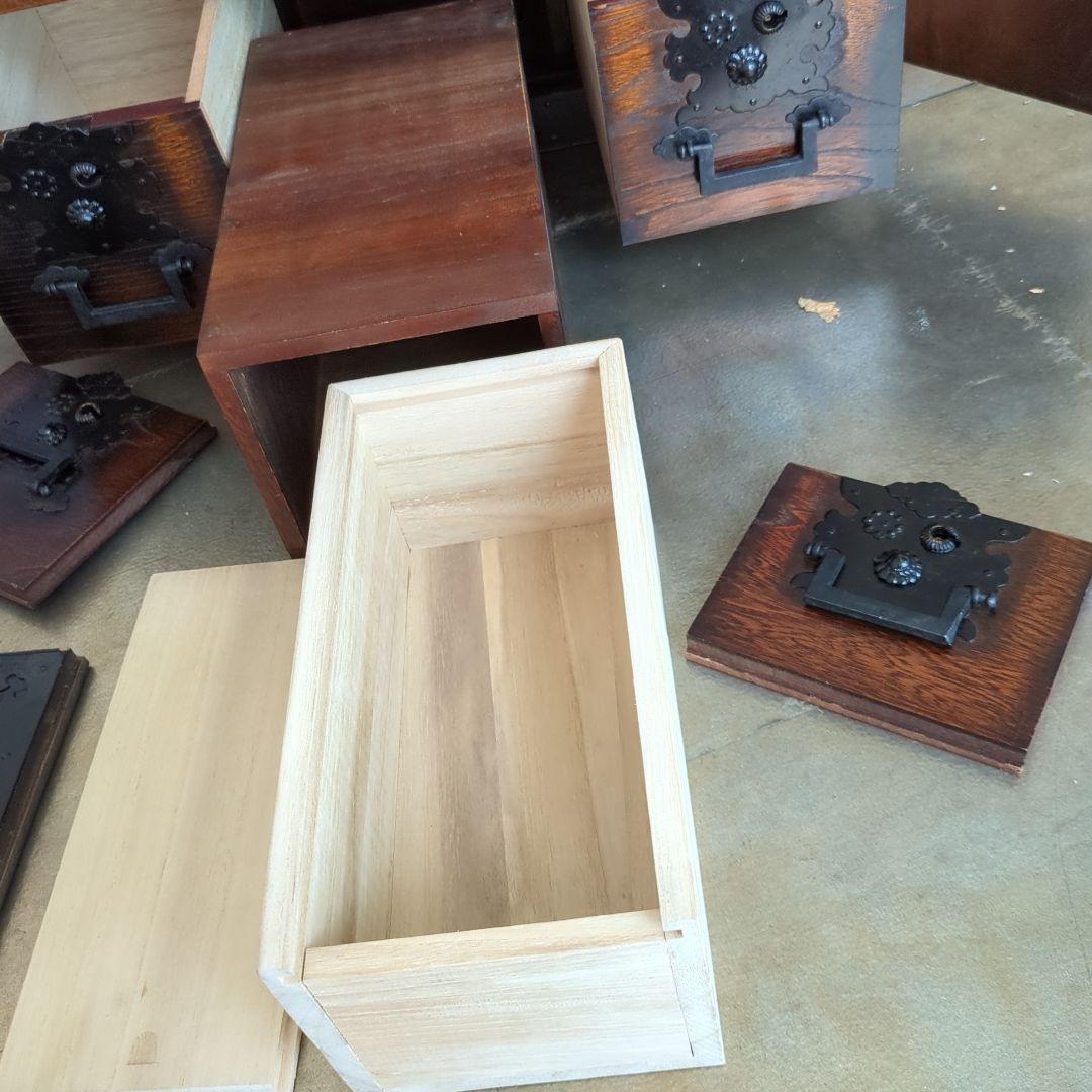 れいちゃん様専用 箪笥 古材 古金具 引き出し 隠し箱 手提げ 飾り棚