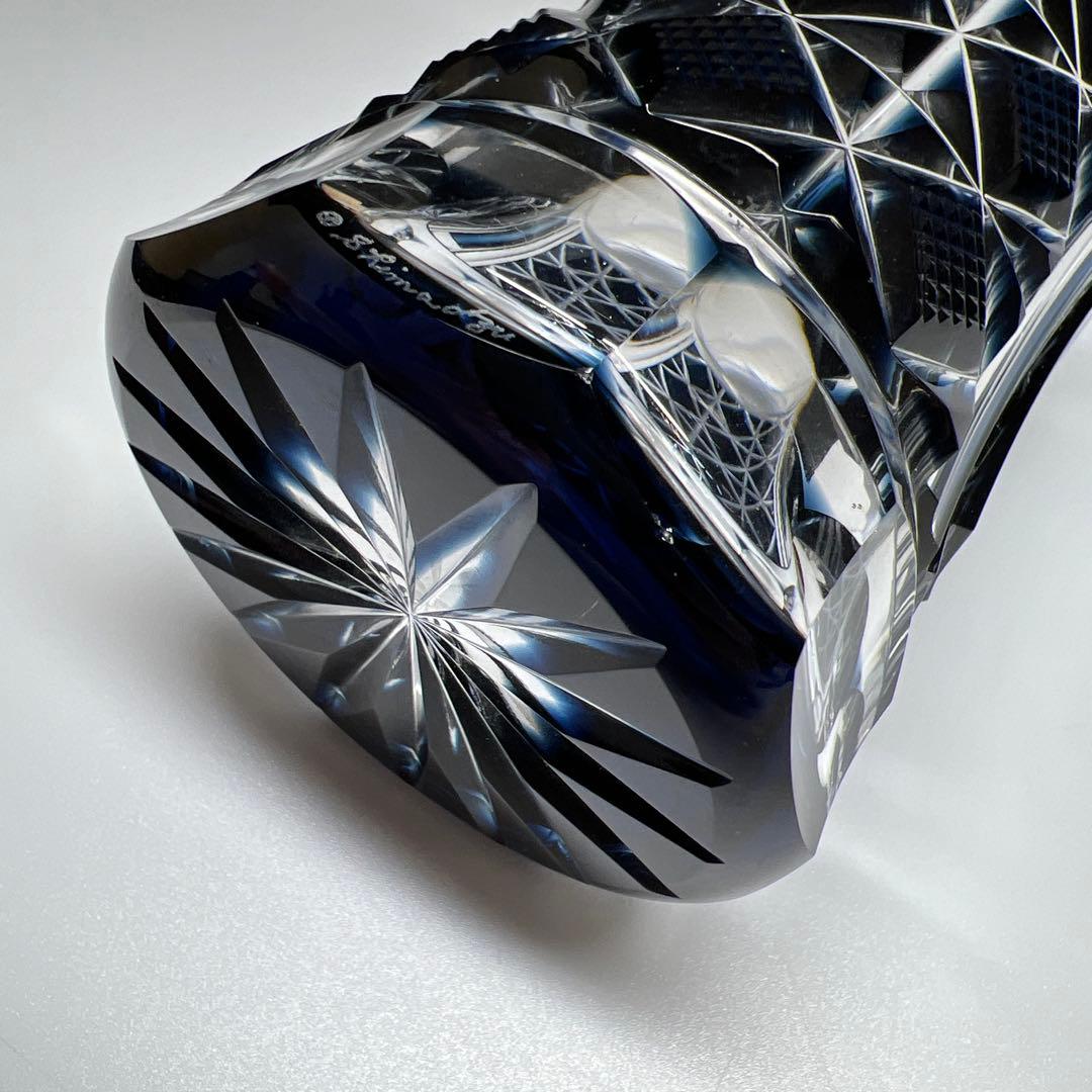 薩摩切子 島津磯斉 色被せ切子ガラス タンブラーA 共箱 東Y7-1204☆