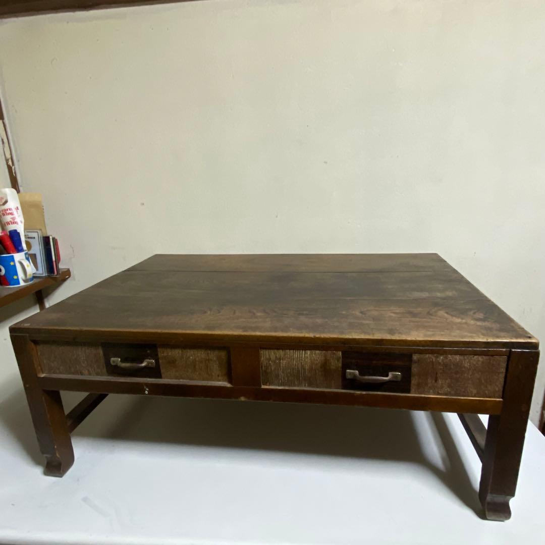 最終価格！長期自宅保管 文机 横幅89cm 奥行59cm 高さ34cm 脇机 机 送料無料】 Comai 役員用両袖デスク 社長机 役員用デスク カギ(引出