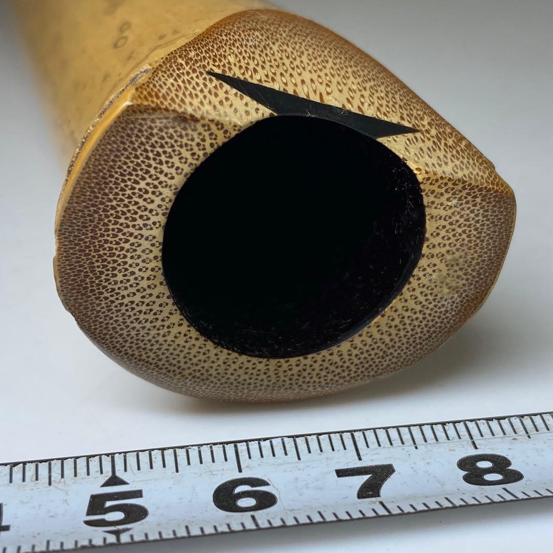 鳳舟 銀三線尺八 65cm 東7-1026①