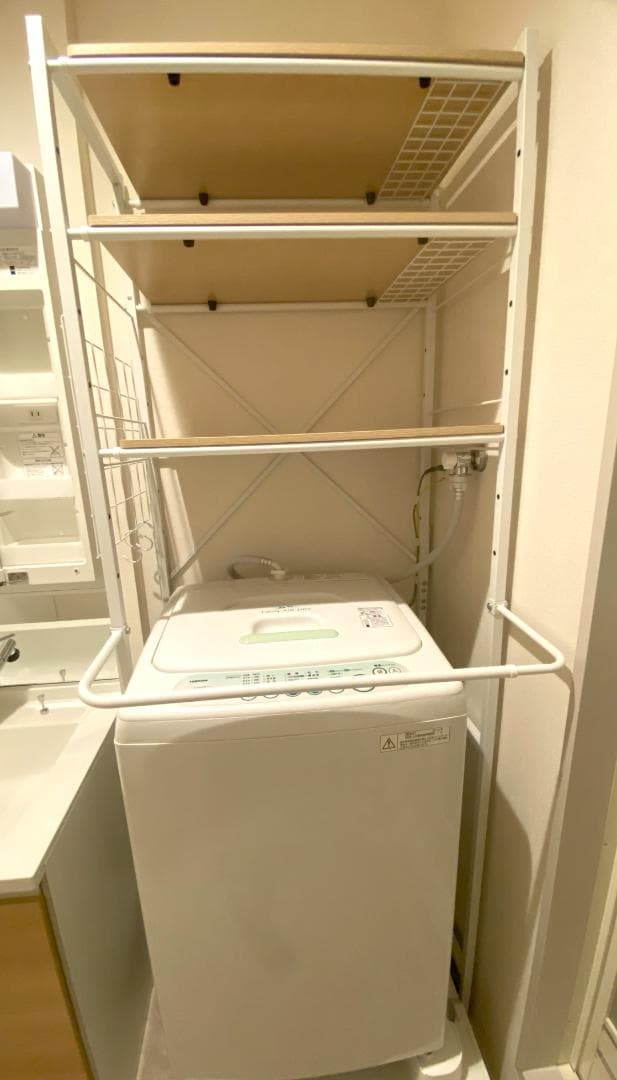 ekans エカンズ 棚付きランドリーラック LSH-530W 棚3段 ホワイト