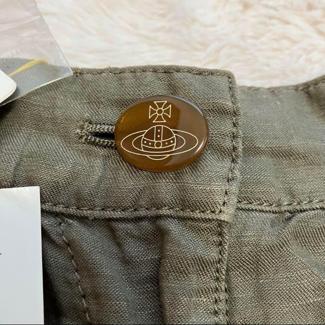 【新品】 ヴィヴィアンウエストウッド リネン混 サルエルパンツ オーブ釦 2 緑