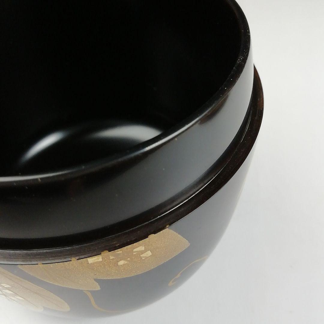 T802 棗 『金蒔絵』『稲井玉甫 作』 共箱 茶道具