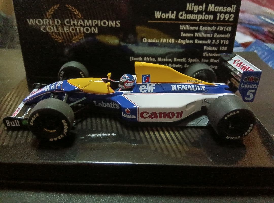 1/43 ミニチャンプス　ウイリアムズ　FW14B マンセル　チャンピオンBOX