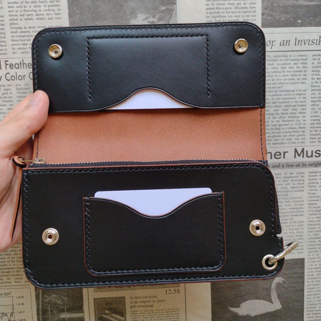 2.5層　ロングトラッカー　ウォレット　茶芯　栃木レザー