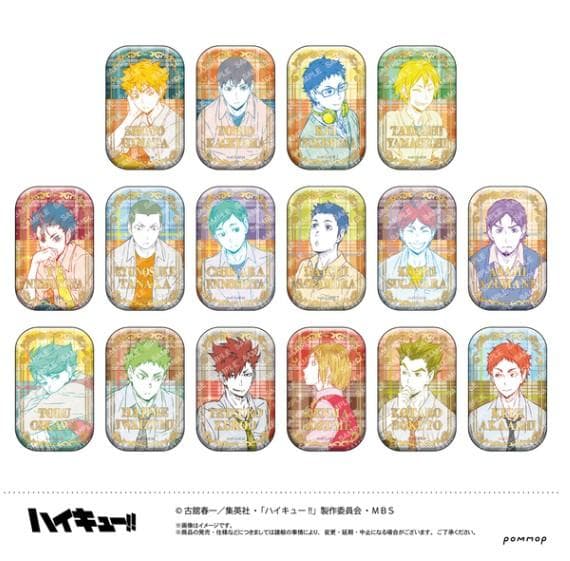 ハイキュー！！スクエア缶バッジ【BOX】（オフショット×カラー第一弾 ハイキュー‼︎ スクエア缶バッジ BOX オフショット×カラー第一弾