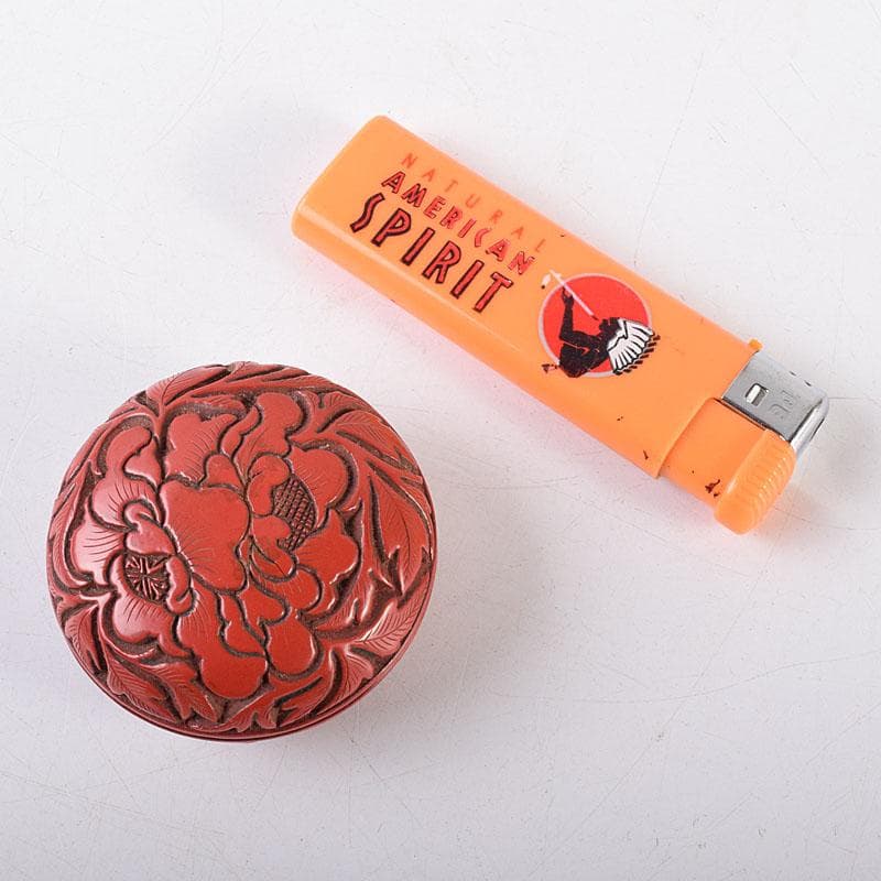 茶道具 堆朱 倶利雕 牡丹庵草 香合 在銘 共箱 V R8614 - メルカリ