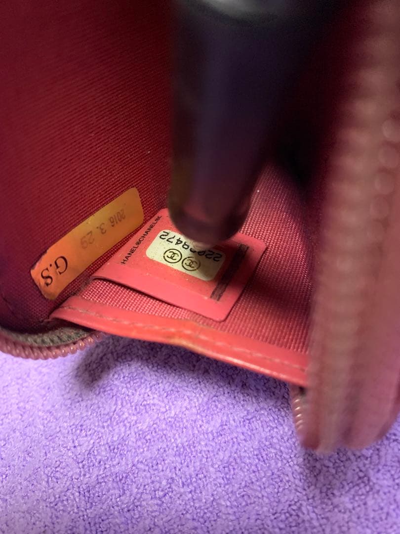 CHANEL レザーケース ピンク