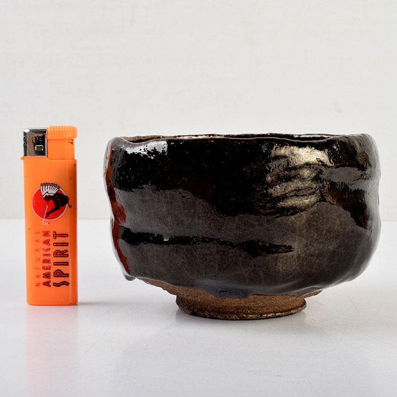 茶道具 大徳寺宙宝和尚在判 黒楽茶碗 時代箱 V 9264