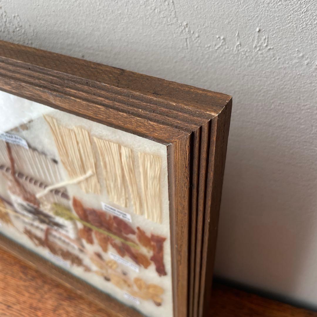 ネイティブアメリカン ナバホ族 草木染め 色見本 オルテガ 毛織物 額装