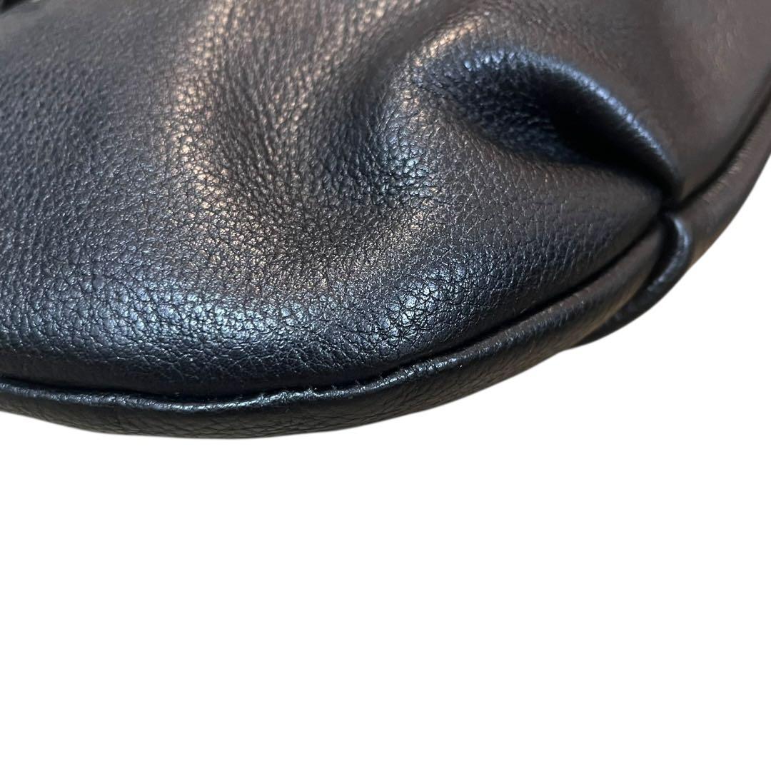 【ほぼ未使用】ダコタ ショルダーバッグ ジェントリー レザー ブラック 斜め掛け