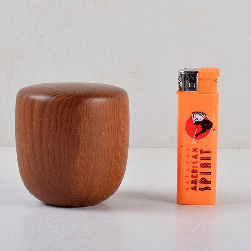 茶道具 飛騨一位一刀彫 十代 飛騨甚五郎 村山群鳳作 棗 共箱 V 8778