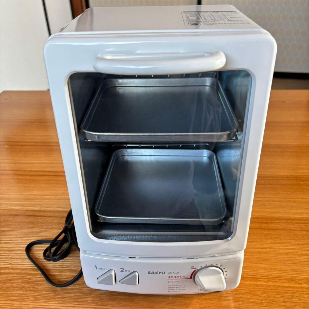 サンヨーオーブントースターSANYO SK-C2F ホワイト 白 昭和レトロ