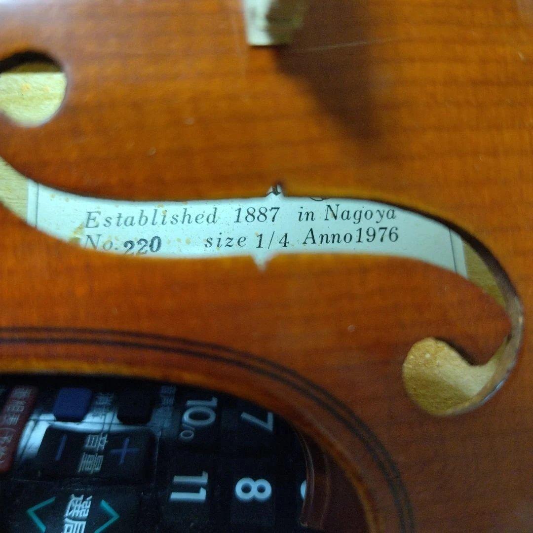♥7才前後の子供用♥スズキバイオリ1/4♥弓ケ―ス松脂付