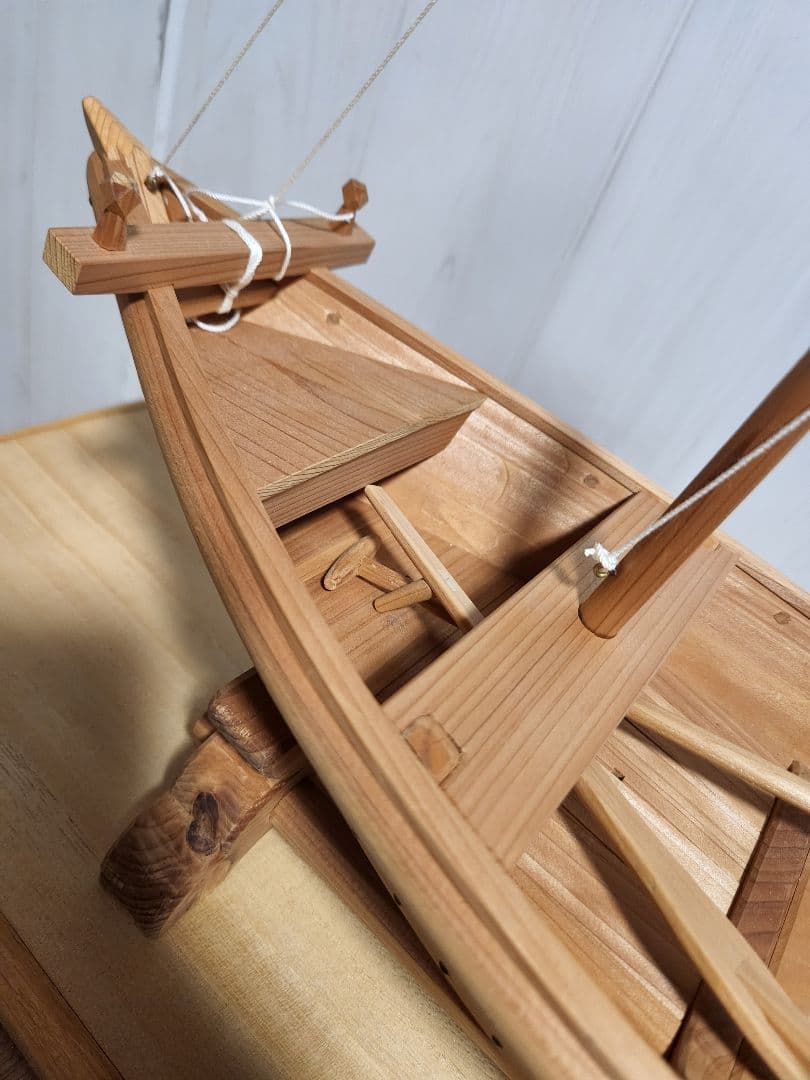 大工 手作り 木製模型船 ケース付き 世界に一つ プロによる安心梱包発送
