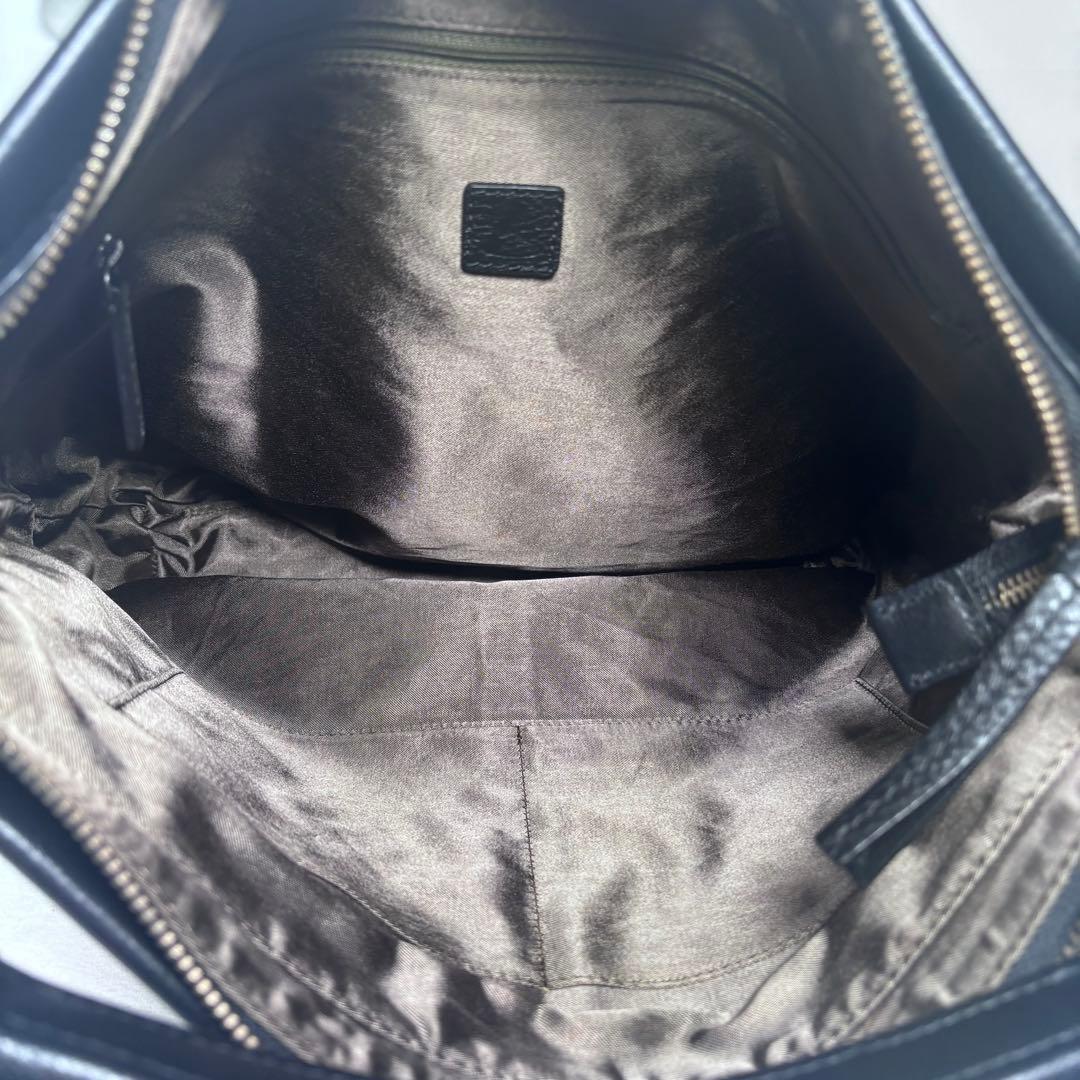 美品 土屋鞄 ショルダーバッグ 2way 斜め掛け クラルテ レザー ブラック