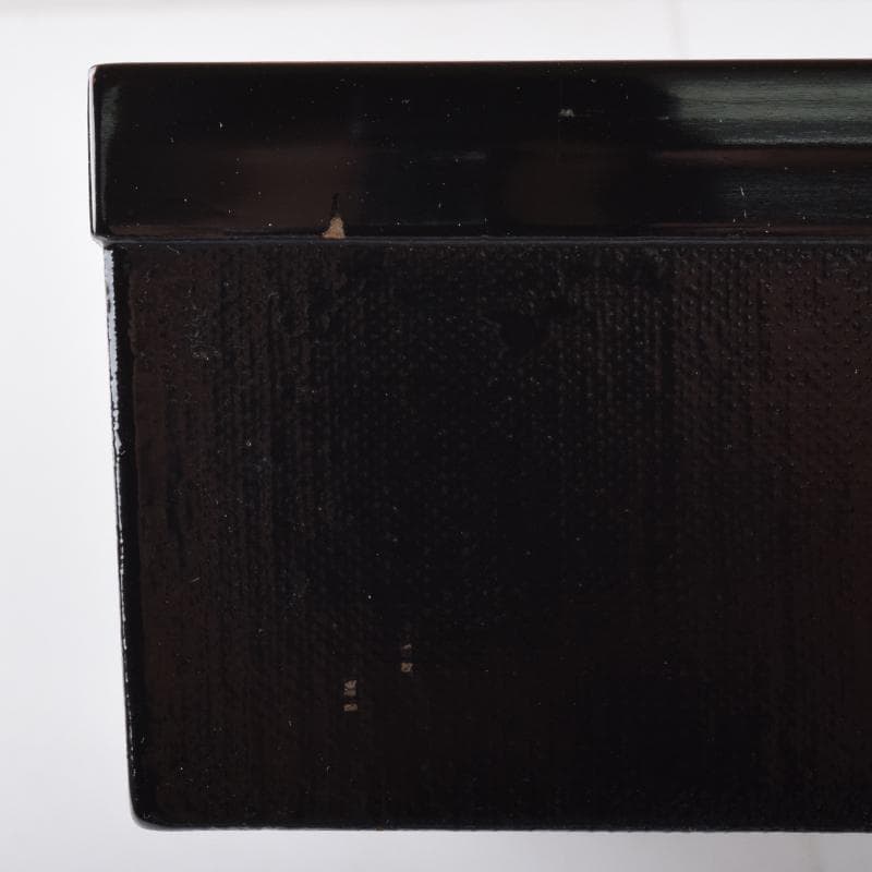 茶道具　輪島塗　塗師　古今青峰作　松葉ちらし　炉縁　共箱　C　7051A