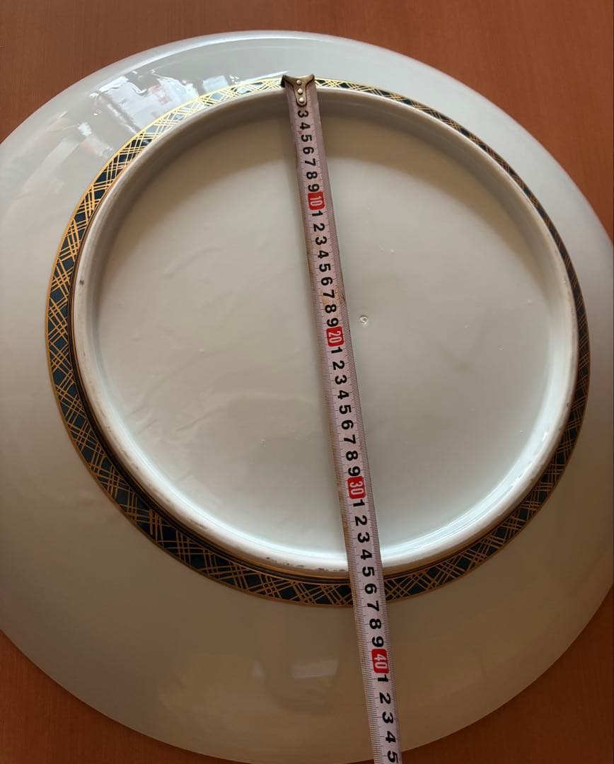 隆泉作 直径60cm 飾り皿 特大絵皿