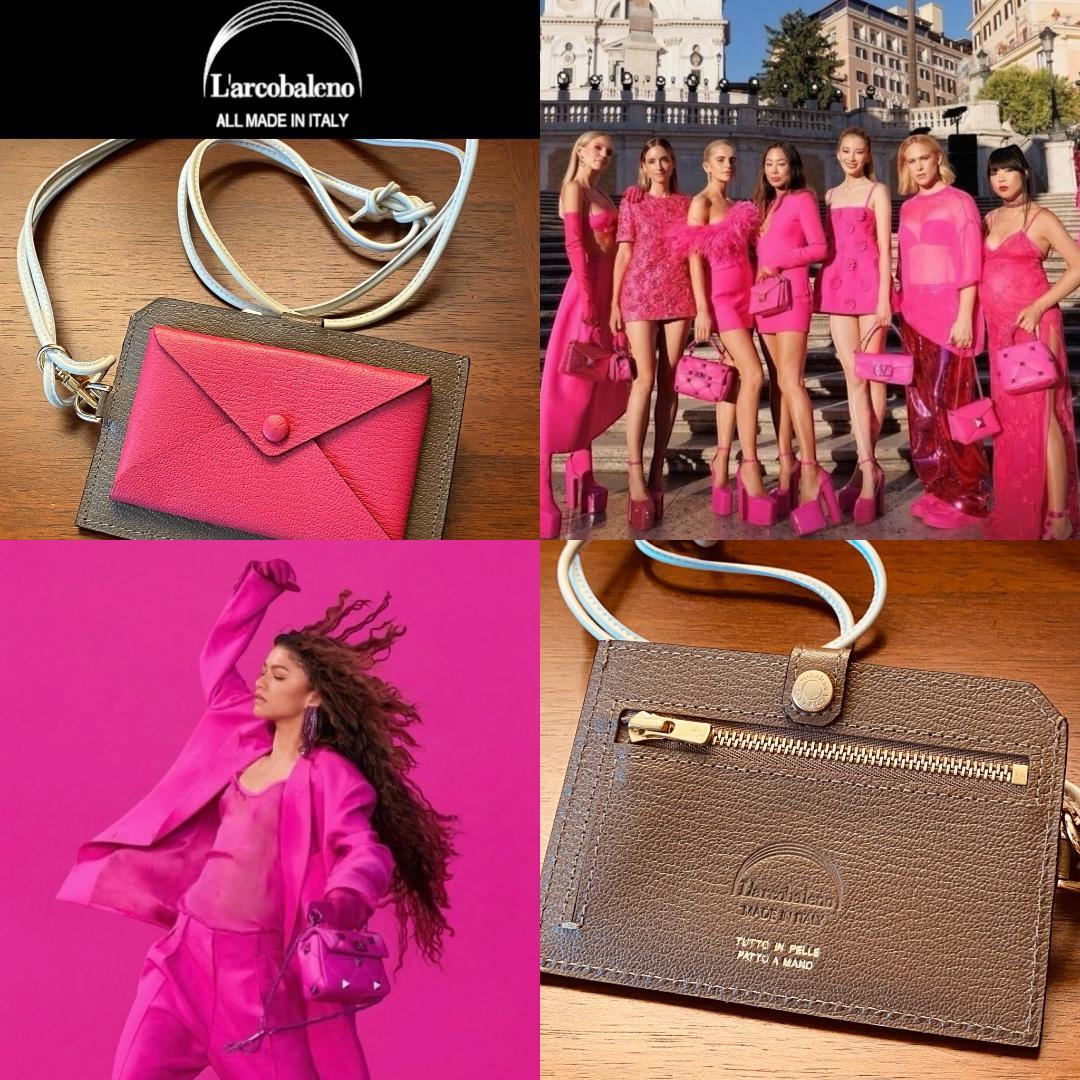 2437【新品 ラルコバレーノ】スマートネックウォレット★財布★本革★ブラウン★