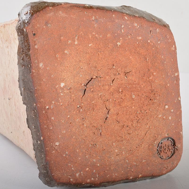 萩焼 十三代 田原陶兵衛作 菱花入 共布 共箱 V