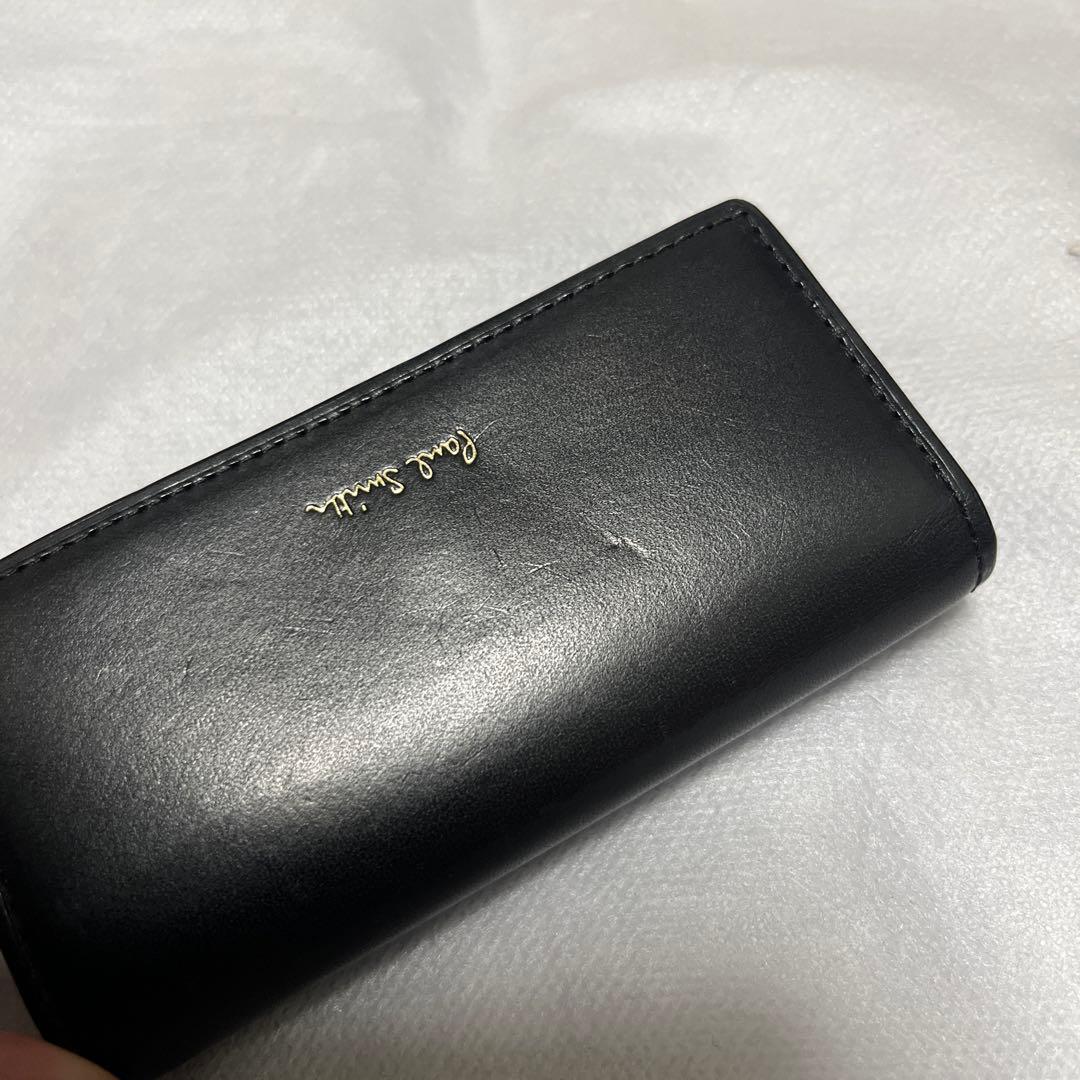新品 ポールスミス キーケース ブラック 黒 ベジタン レザー
