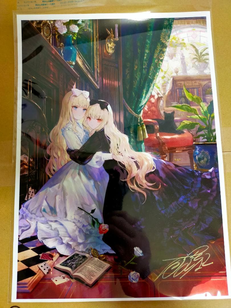 X-ART 美少女画週2024 藤ちょこ 直筆サイン入りジークレー複製原画用紙