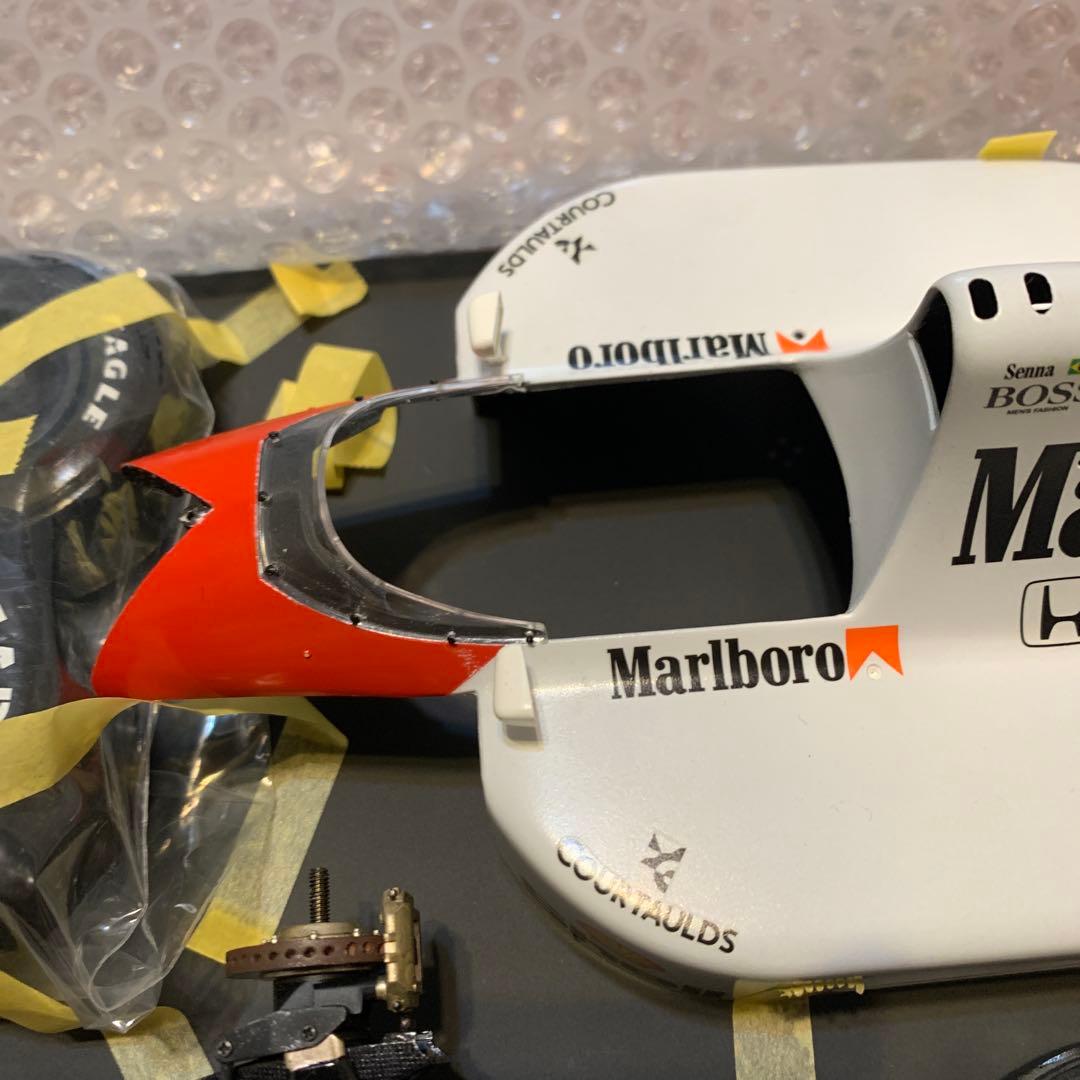 白*魔様 タミヤ　マクラーレン MP4/6 1/12スケールモデル完成品＆セナフ