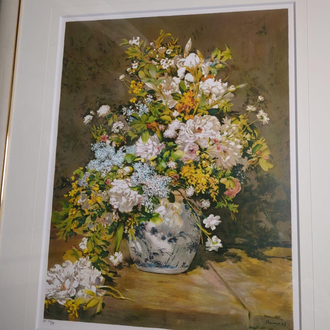 ルノワール　印象派 　　　春の花 　Renoir　額装 非売品ＨＣ １７／５０