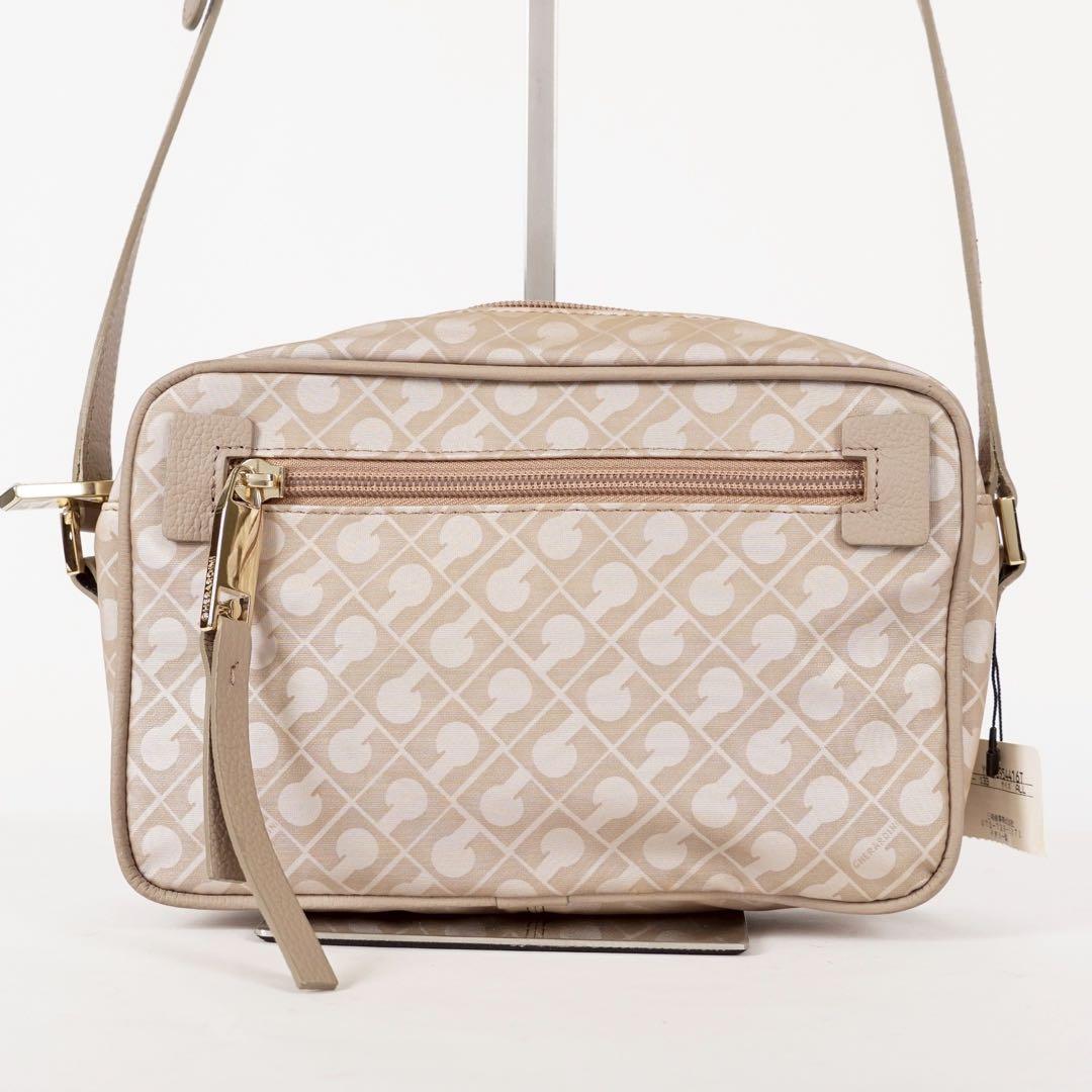 【極美品✨】ゲラルディーニ タグ付き ショルダーバッグ 総柄 レザー ベージュ