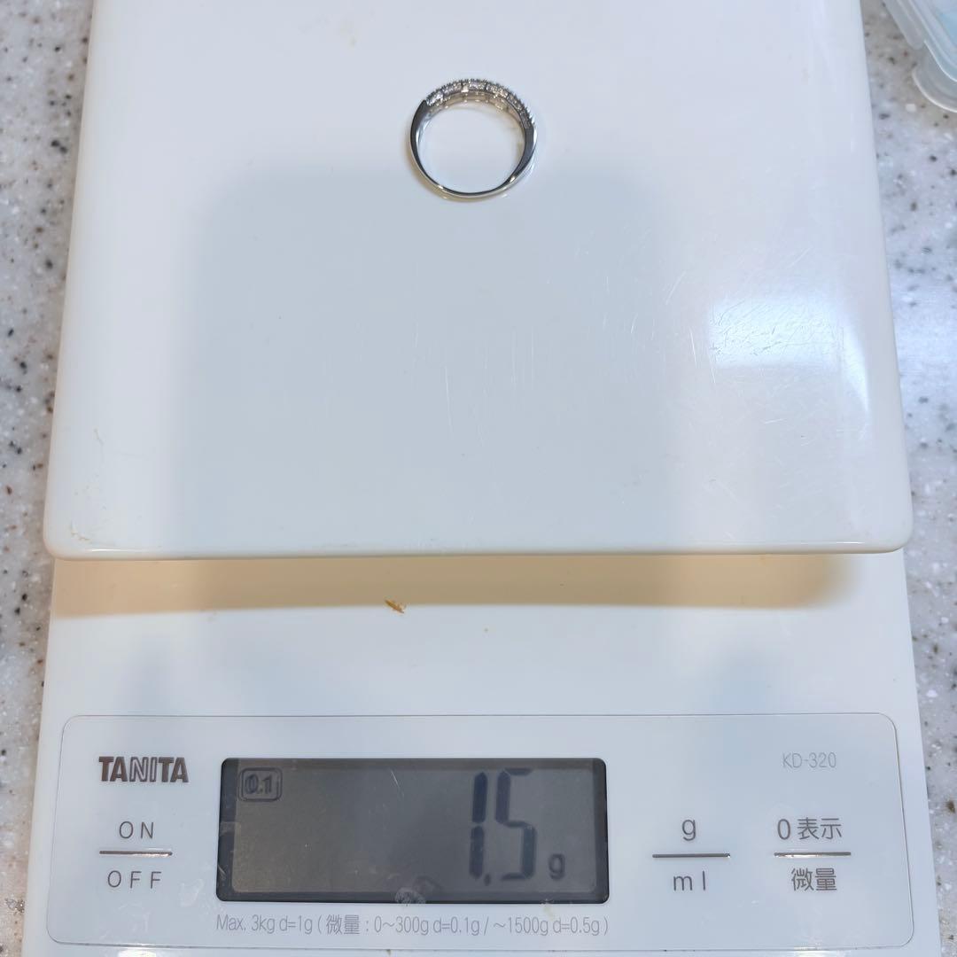 鑑別付 DEFカラー バケットダイヤモンド K18WG D0.2ct