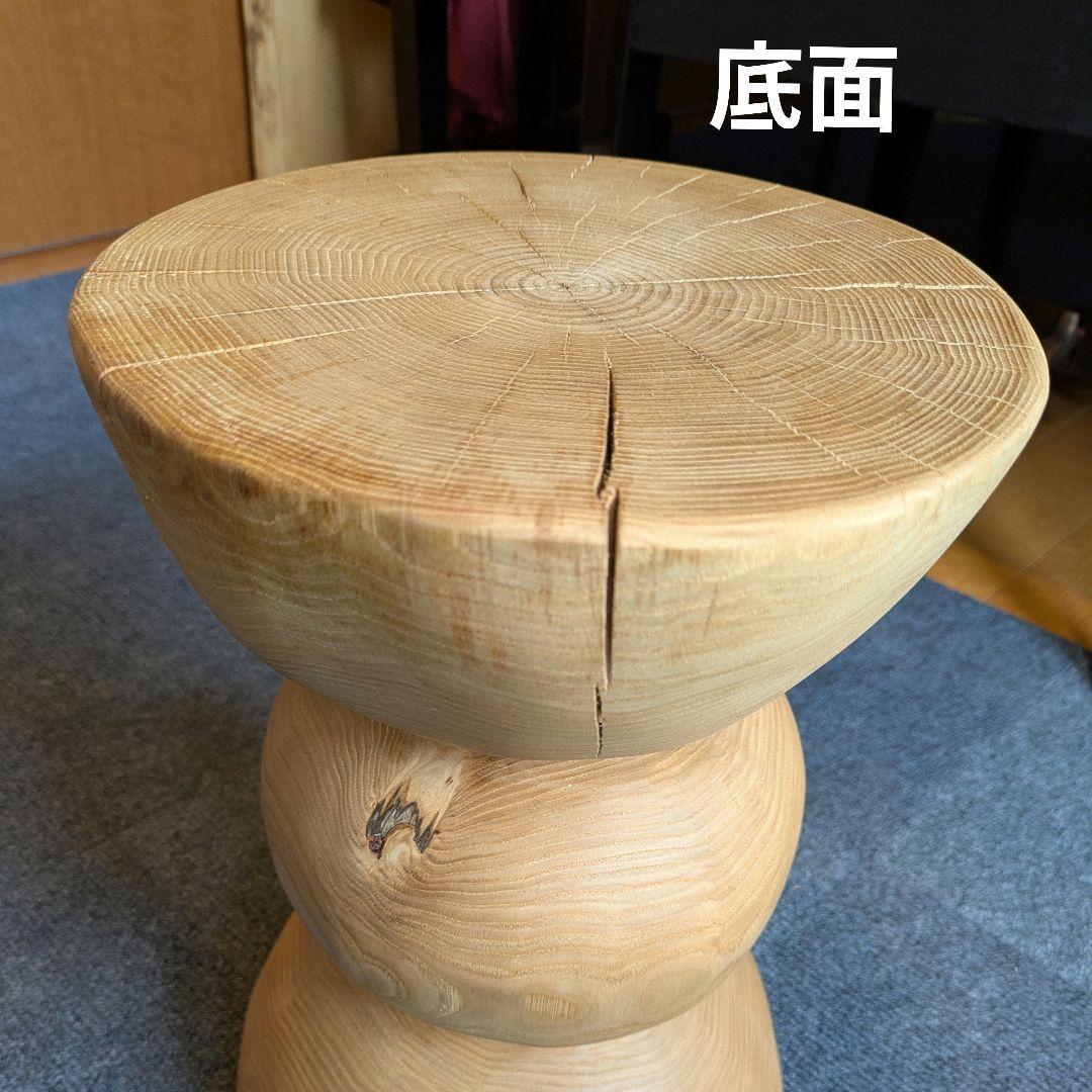 :)　栗　天然木　丸太　椅子　スツール　高さ約35.5㎝