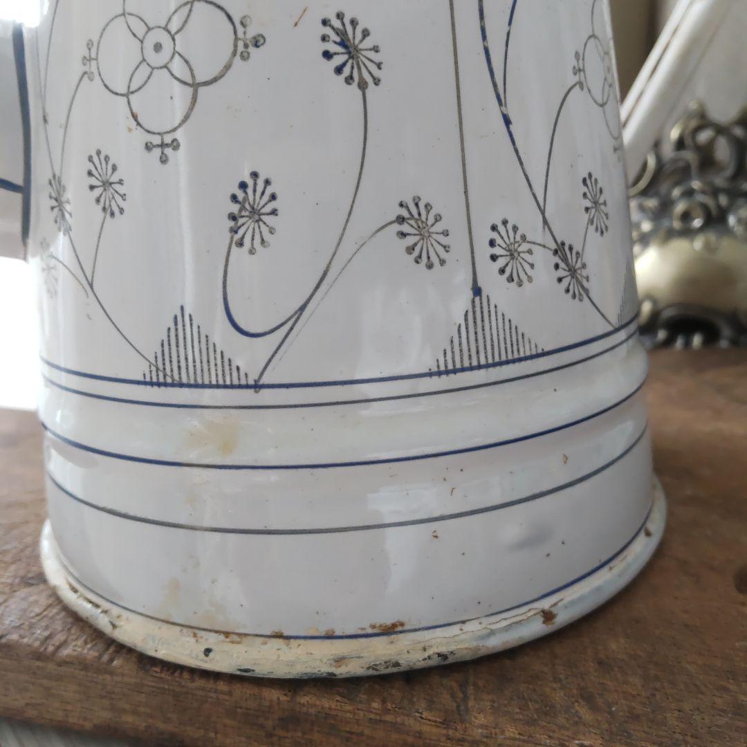 アンティーク サキソニー ホーロー ポット 水差し ピッチャー