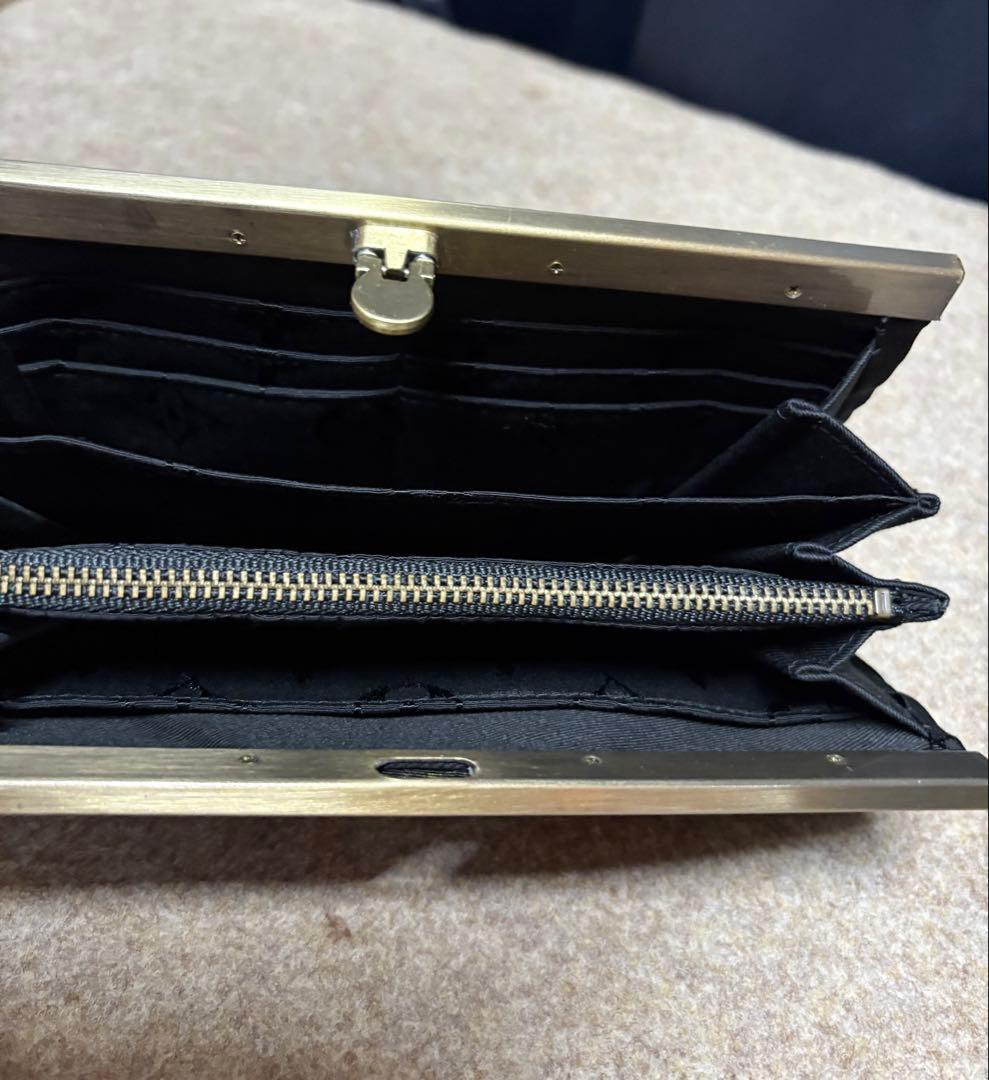 よっち様 ビスコース生地 がま口ショルダーバッグ ブラウン がま口長財布 2点