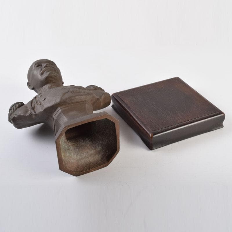 彫刻家 山本瑞雲作 玉定鋳 ブロンズ 東郷元帥像 高さ約23.5