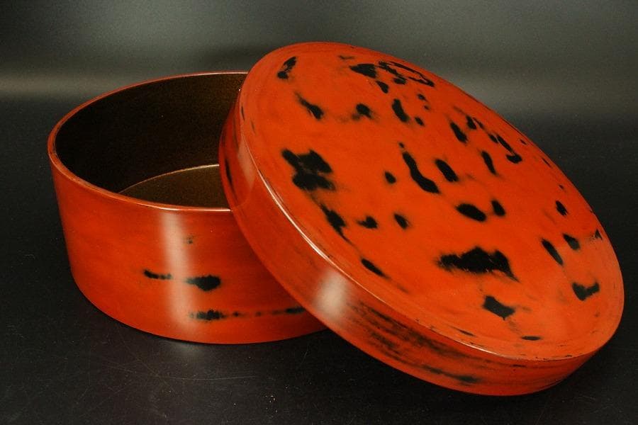 煎茶 根来 塗 茶櫃 旧家蔵出 送料無料(P118)