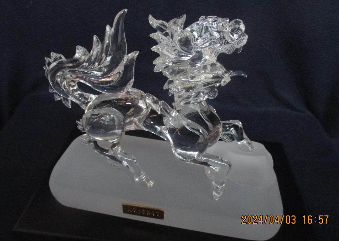 四神百虎 水晶 美術工芸品 証明書付き 風水 伝統工芸品 山梨県水晶美術