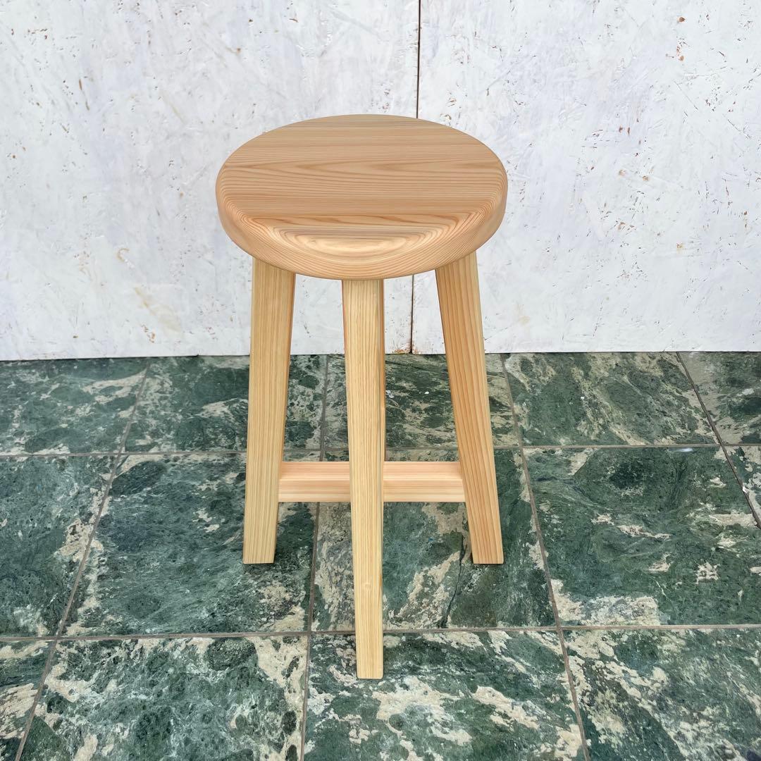 専用出品　国産ひのき　木製スツール　丸椅子　カウンターチェアー