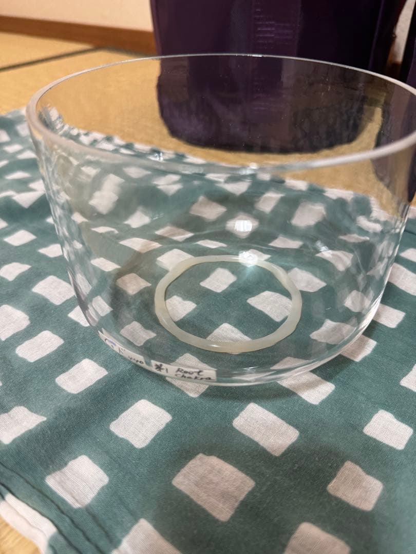 【マレット無】クリアタイプのクリスタルボウルとバッグ