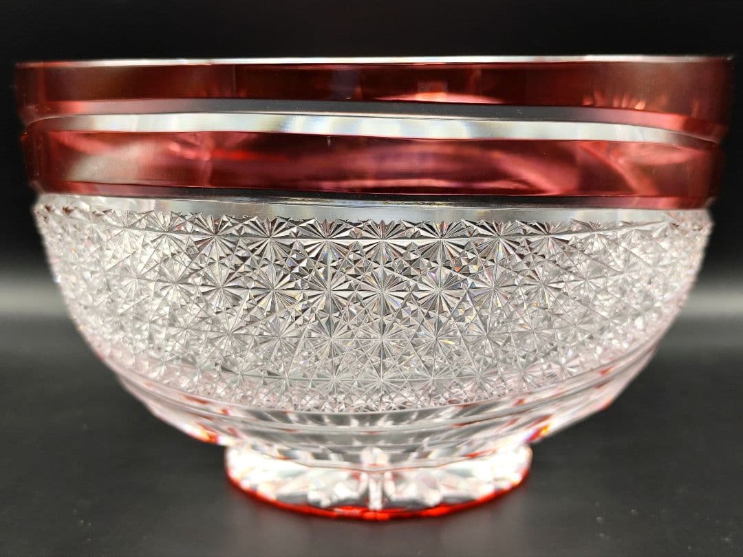 定価約16☆超希少品 祝の膳 大鉢カガミクリスタル（切子、江戸